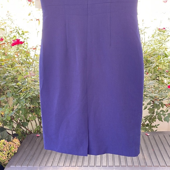 KASPER - Navy Blue - Notched-Neck Sheath Dress Size 4 - Picture 11 of 16